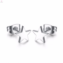 Wholesale Fashion Silver Star Shape Stainless Steel Star Women Earring